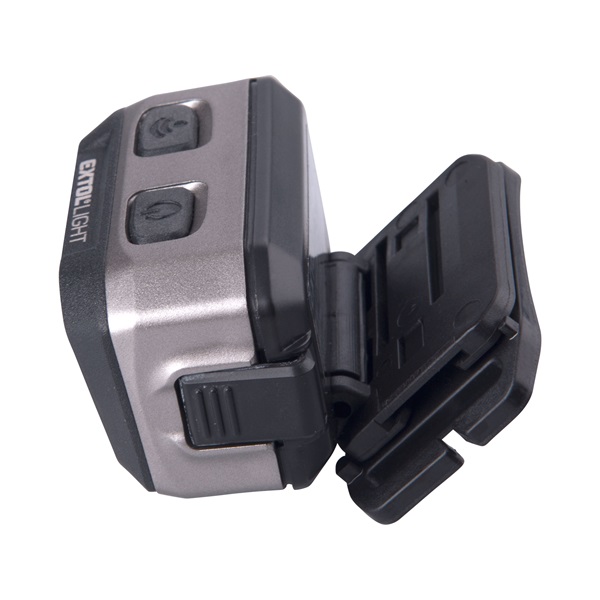 LED fejlámpa, Osram+COB, 500 Lumen; IR szenzor, tölthető akkuval+AAA elemmel is, 4 funkció, cseppálló: IPX4