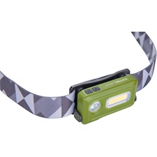 LED fejlámpa, SMD+COB, 140 Lumen; tölthető akkuval, 8 funkció, cseppálló IPX4