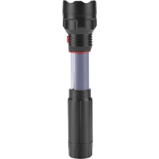 LED lámpa, 3W XPE+3 W COB, 100Lm+150Lm;teleszkópos, 3 funkció (teljes/fél fényerő, villogás), műanyag ház, elem nélkül