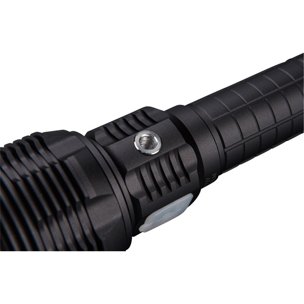 LED lámpa, 60 W COB LED; 8000 Lm, ALU ház, zoom, USB újratölthető Li-ion akkus, 5000 mAh, Power Bank funkció