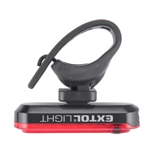 LED lámpa, kerékpáros, hátsó piros LED; 30 Lm, ABS ház, USB újratölthető beépített Li-polimer akku, 220 mAh