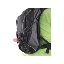 LED lámpa, kerékpáros, hátsó piros LED; 30 Lm, ABS ház, USB újratölthető beépített Li-polimer akku, 220 mAh