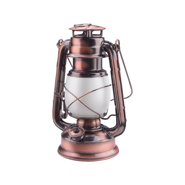 LED viharlámpa ("petróleum" lámpa), dekorációs, fehér+láng hatású sárga fényű, elem nélkül