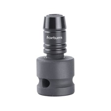 adapter, impakt 1/4" BIT-ek gépi befogásához, 1/2" gépi befogás, gyorskioldóval, CrMoV, hossz: 49 mm