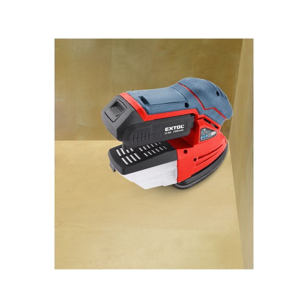 akkus delta csiszoló, Share20V, 20V, Li-ion, 1db akku, 1db töltő, 2000 mAh, 123×95 mm, ford.: 11.000 f/perc