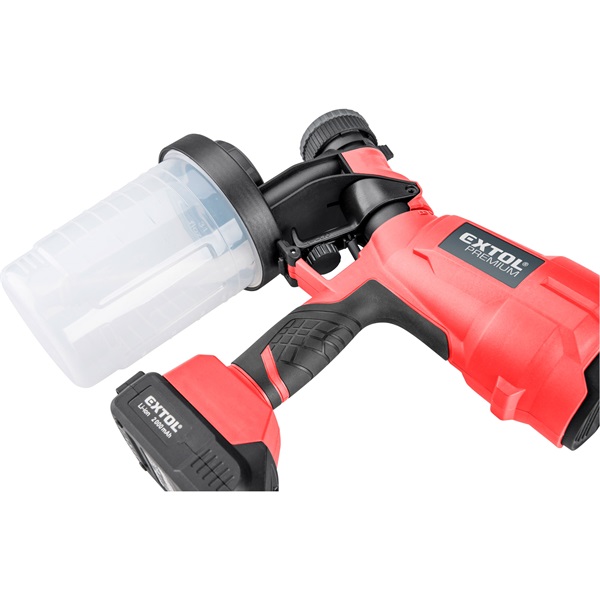 akkus festékszóró gép, Share20V, 20V, Li-ion, 1db akku, 1db töltő, 2000 mAh, 700 ml/perc