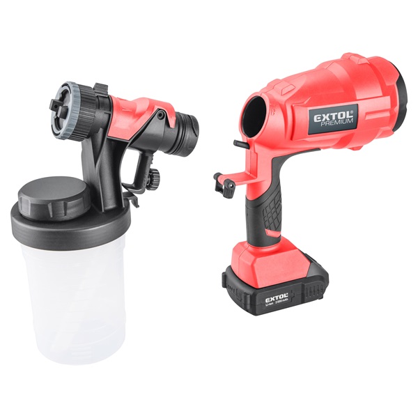 akkus festékszóró gép, Share20V, 20V, Li-ion, 1db akku, 1db töltő, 2000 mAh, 700 ml/perc