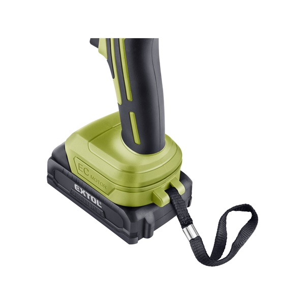 akkus fúrócsavarozó, Extol Craft, 20V, kefementes motor, kofferban; 2db 2000 mAh Li-ion akku + 1 db töltő