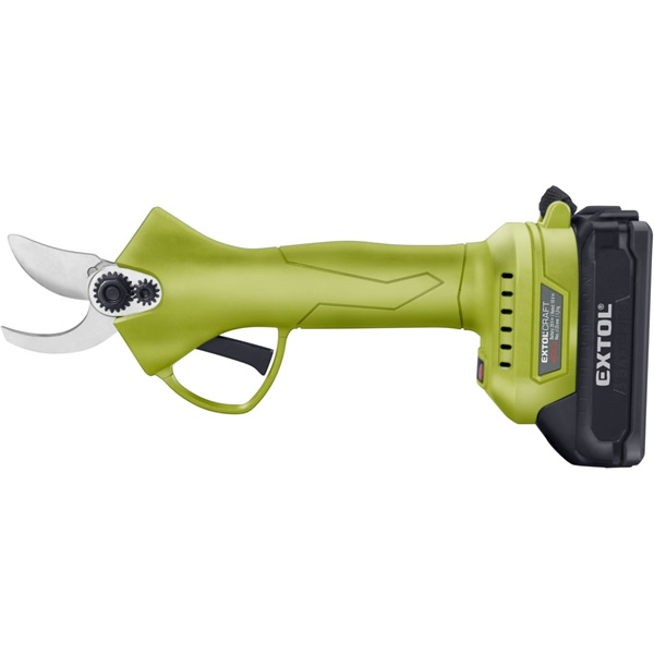 akkus metszőolló, Extol Craft, 20V, kefementes motor, 1db 2000 mAh Li-ion akku + 1 db töltő