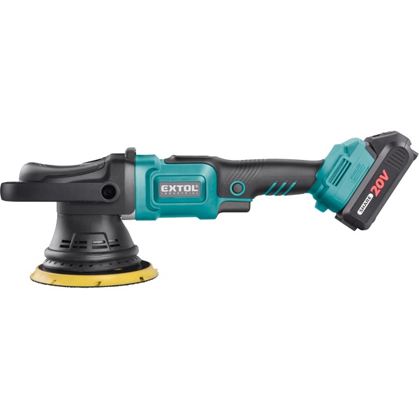 akkus excenteres polírozógép, Share20V, 20V, Li-ion, szénkefe nélküli motor, 1db akku, 1db töltő, 2000 mAh, 150 mm