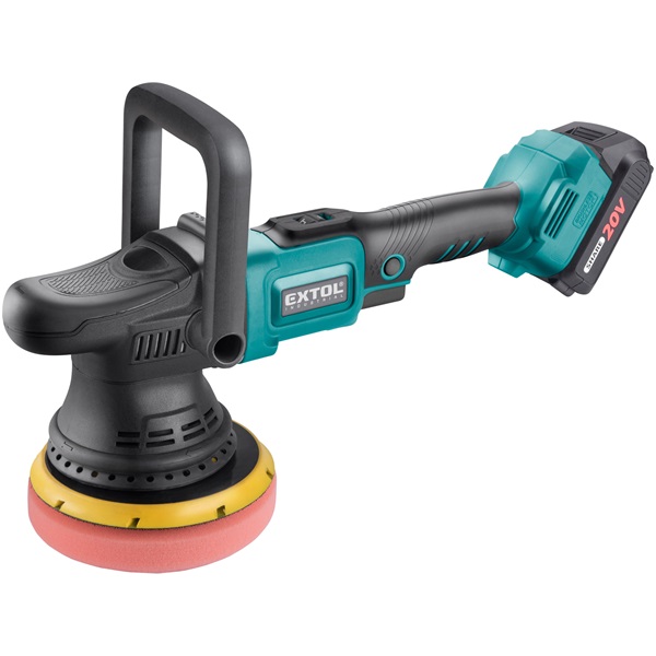 akkus excenteres polírozógép, Share20V, 20V, Li-ion, szénkefe nélküli motor, 1db akku, 1db töltő, 2000 mAh, 150 mm