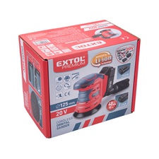 akkus rotációs (excentrikus) csiszoló, Share20V, 20V, Li-ion, 1db akku, 1db töltő, 2000 mAh, 125 mm,ford.: 10.000 f/perc