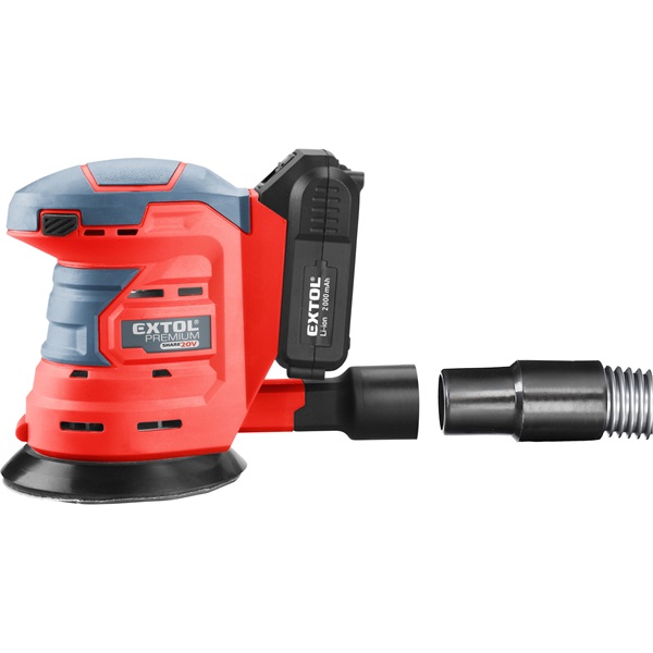 akkus rotációs (excentrikus) csiszoló, Share20V, 20V, Li-ion, 1db akku, 1db töltő, 2000 mAh, 125 mm,ford.: 10.000 f/perc