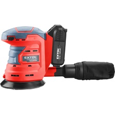 akkus rotációs (excentrikus) csiszoló, Share20V, 20V, Li-ion, 1db akku, 1db töltő, 2000 mAh, 125 mm,ford.: 10.000 f/perc