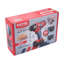 akkus ütvecsavarozó, Share20V, 1/2" négyszög, Li-ion; 180 Nm, 1db 20V akku: 2000 mAh, 1db töltő,