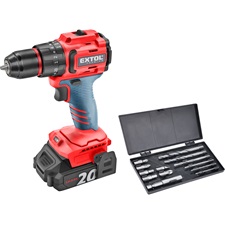 akkus ütvefúró- és csavarozó, Share20V, 20V, Li-ion, 50Nm, 2db akku, 1db töltő, 2000 mAh, 50Nm