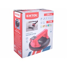 akkus vákuumos emelő (üvegemelő/lapemelő), automatikus vákuumtartással, USB töltés, 3,7V, 2000 mAh Li-ion akku