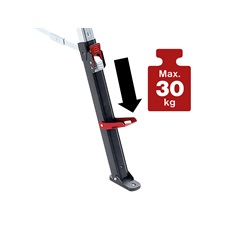 asztalosbak/fűrészbak állítható, összecsukható; 615 - 820 mm, max. terhelés: 590 kg, saját tömeg: 13 kg