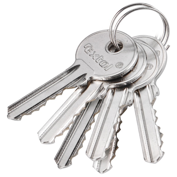 biztonsági vas lakat klt., 38mm, 3 db lakat+6 db kulcs, univerzális kulcsok: egy kulcs jó mindhárom lakathoz