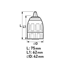 click-lock gyorstokmány, befogás: 1,5-13mm, csatlakozás 1/2" 20 UNF,