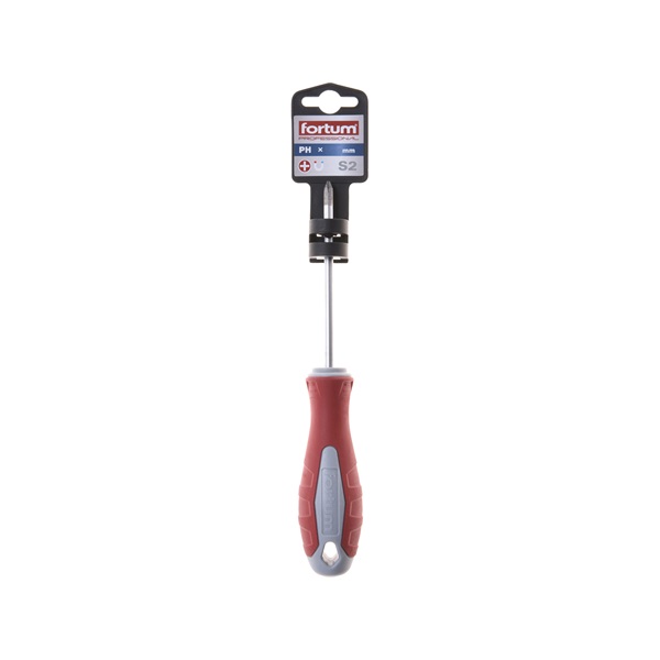 csavarhúzó, PH, S2 acél, mágneses; PH2×125mm, FORTUM