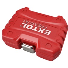 csavarkiszedő klt. TWIST; 3/8" befogás, 9db fej: 10, 11, 12, 13, 14, 15, 16, 17, 19mm, 1 db kiütőrúd, CrMo, műanyag kof.