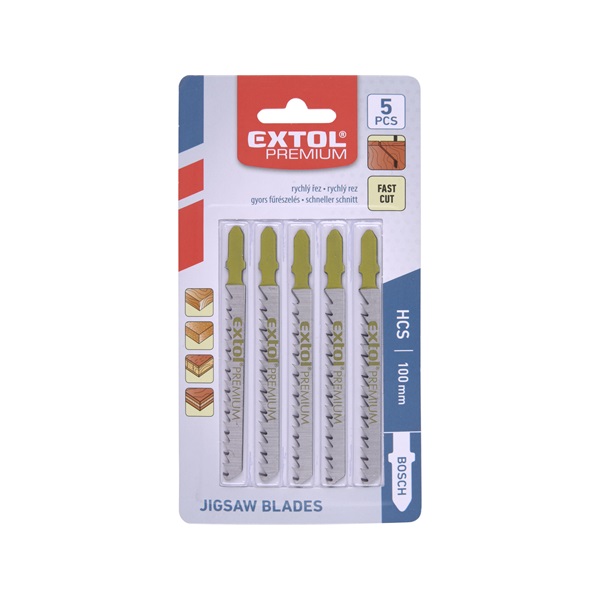 dekopírlap, 5db, Bosch befogás, HCS; 75×8×1,5mm, 4mm fogtáv, köszörült fogak, egyenes gyorsvágás, puhafához,farostlemeze