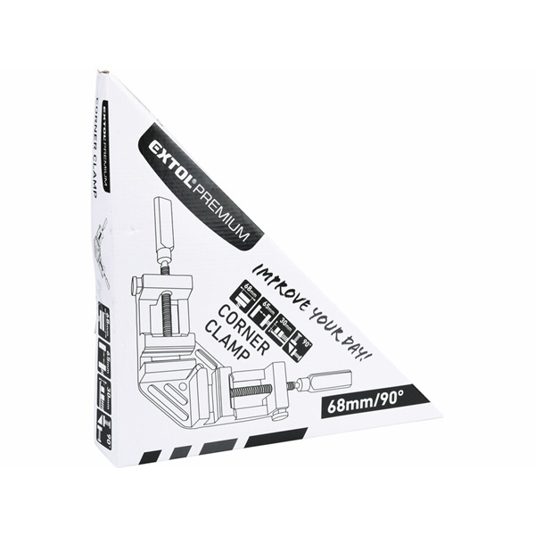 derékszög szorító, acél, max befogási átmérő 65mm, pofaszélesség 68mm