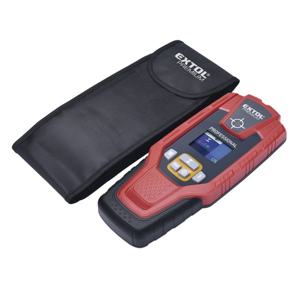 digitális detektor, rejtett fém (vas, réz, alu) és fa tárgyak, illetve feszültség alatti vezeték keresésére, LCD kijelző