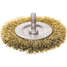 drótcsiszoló körkefe (fúrógéphez), száras, 50mm, 6mm csap, hullámos szálú, rezezett acél, max 7500 frod/perc