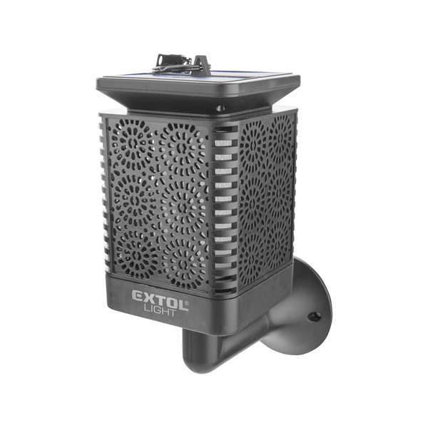 éjszakai, kerti LED lámpa, láng hatású, napelem+szenzor, Ni-Mh akku, 600mAh, leszúrható+falra szerelhető, 66cm, IP44