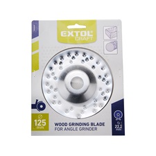 faforgácsoló korong; max 12200 ford/perc, sarokcsiszolóhoz, fém, 125×22,2mm, fa csiszolásához, szakaszos használat