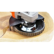 faforgácsoló korong; max 13000 ford/perc, sarokcsiszolóhoz, fém, 118×18×22,2mm, fa csiszolásához, marásához