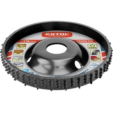 faforgácsoló korong; max 13000 ford/perc, sarokcsiszolóhoz, fém, 118×18×22,2mm, fa csiszolásához, marásához