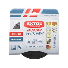 faforgácsoló korong; max 13000 ford/perc, sarokcsiszolóhoz, fém, 125×22,2mm, fa csiszolásához, szakaszos használat