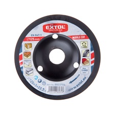 faforgácsoló korong; max 13000 ford/perc, sarokcsiszolóhoz, fém, 125×22,2mm, fa csiszolásához, szakaszos használat