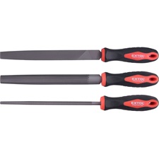 fémreszelő klt.,  3 db (lapos, félkerek, kerek), 200mm, T12 acél,  vágat 2, finom,  TPR gumis műanyag nyél