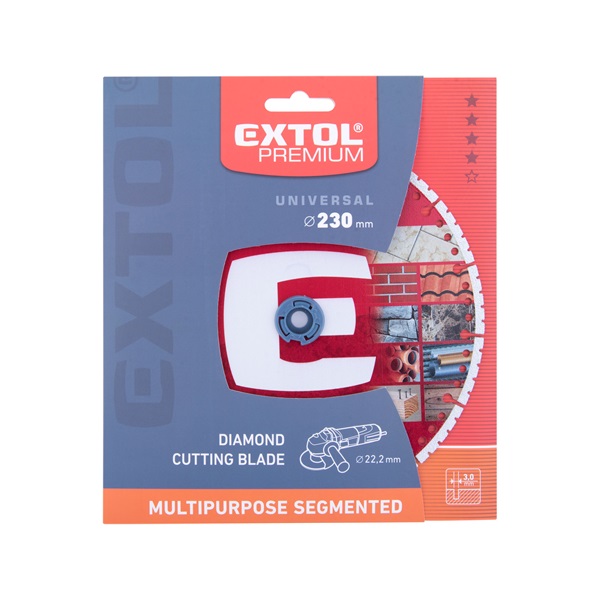 gyémántvágó szegmenses, MULTI ; 230×22,2mm, max.6.600 f/min