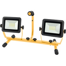 hordozható LED lámpa, 2×30 W, reflektor; 2×2700 Lm, teleszkópos állvánnyal, 230V/50Hz