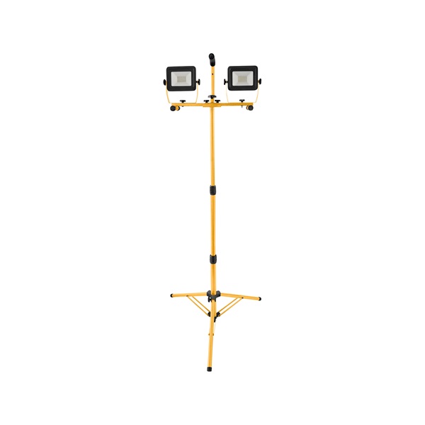 hordozható LED lámpa, 2×30 W, reflektor; 2×2700 Lm, teleszkópos állvánnyal, 230V/50Hz