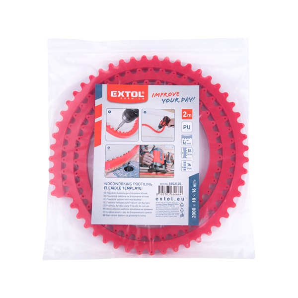 kontúrmásoló, famegmunkáló profilozó szalag, rugalmas görbe sablon, 2000×18×16mm, PU