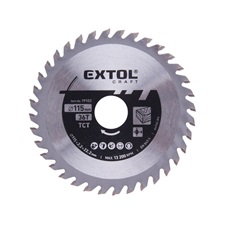 körfűrészlap, keményfémlapkás, 115×22,2mm (tengely átm), T36; 2,2 mm lapkaszélesség, max. 11.000 ford/perc