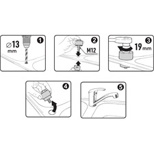 körkivágó csaptelepekhez (csavaros lemezlyukasztó / stancoló); 32 mm