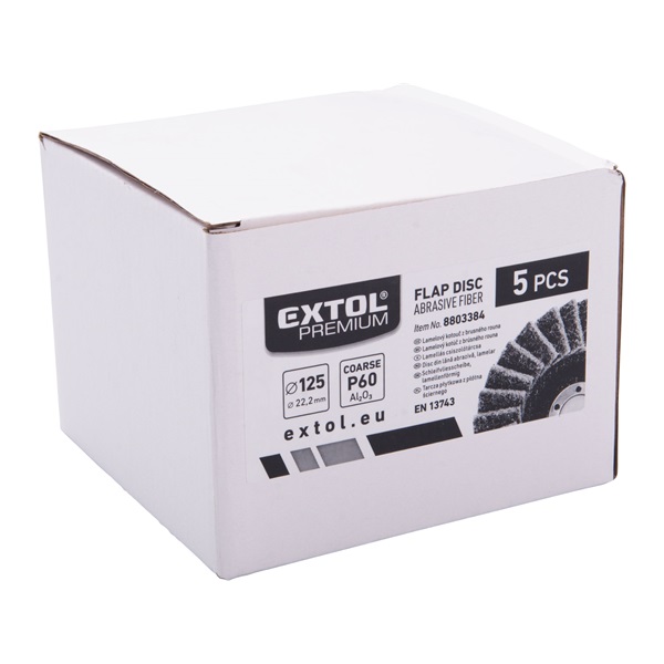 lamellás csiszoló INOX, acél és ALU munkadarabok csiszolására, 125×22mm; P60 (darabáras, de csak ötösével rendelhető)