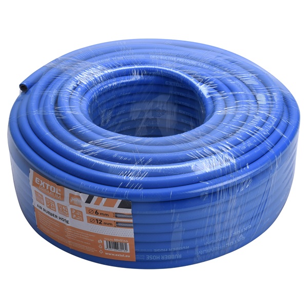 légtömlő egyenes, 50m, kompresszorhoz, 1/4", átm.: 6/ 12 mm, max. 21 Bar, gyorscsatlakozók nélkül