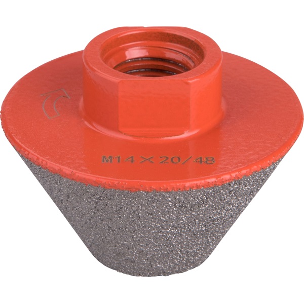 lyukmaró, csonkakúp (lyuktágító/lyukfúró/furat csiszoló) csempére, gyémánt bevonat; 48mm × M14, sarokcsiszolóra