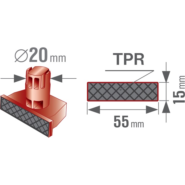 megállító ütköző (kitámasztó) klt. 4 db, 4759990 munkapadhoz