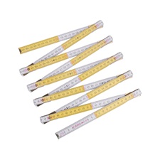 mérővessző; (colstok/zollstock) 1m, fa, kihajtható, fehér