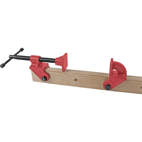 négyszögtengelyes szorító (táblásító szorító / csavaros asztalos szorító négyszög profilhoz) , 1", acél