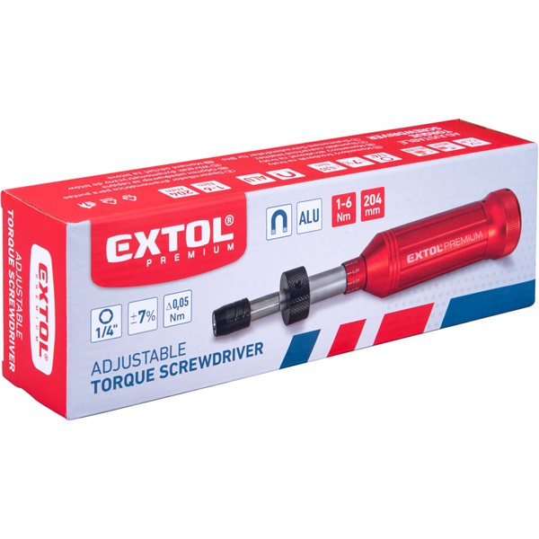 nyomaték csavarhúzó BIT-ekhez, 1/4", 1 - 6 Nm, pontosság: +/- 7%
